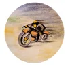 Piatto Decorativo Motociclisti in Ceramica