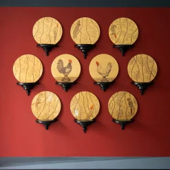 Piatto Decorativo Pappagallo Soggetto V Oro