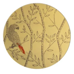 Piatto Decorativo Pappagallo Soggetto II Oro