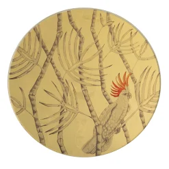 Piatto Decorativo Pappagallo Soggetto I Oro