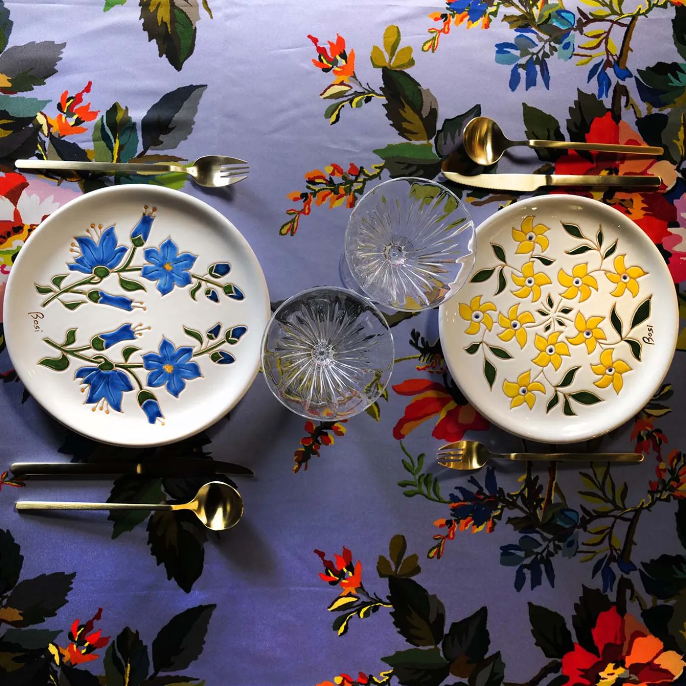 Piatto decorativo Primavera Blu