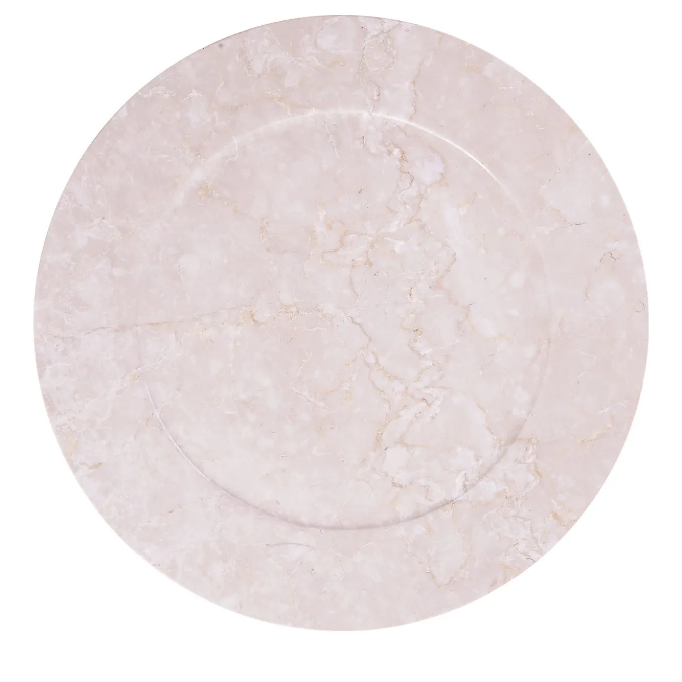Piatto Omero in Marmo Botticino Bianco