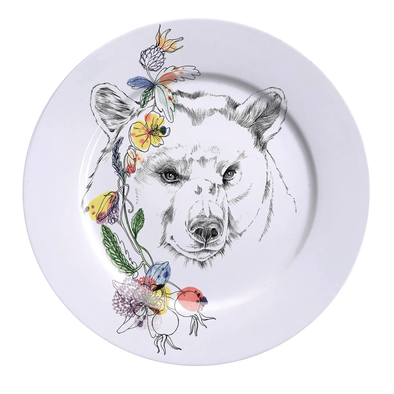 Piatto per la cena con l'orso nero di An Ode To The Woods