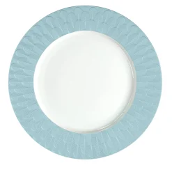 PIATTO PIANO PAVONE - AZZURRO