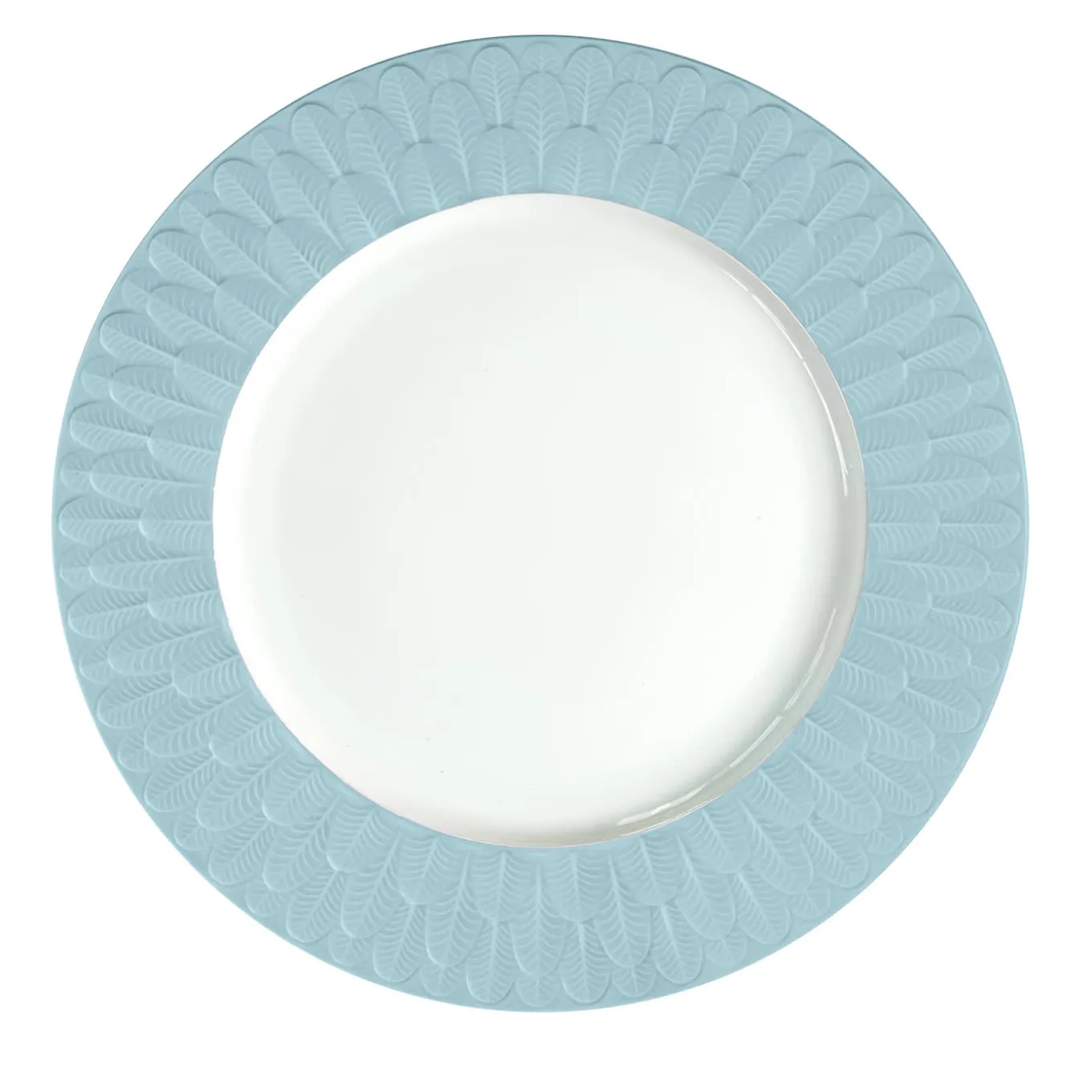 PIATTO PIANO PAVONE - AZZURRO