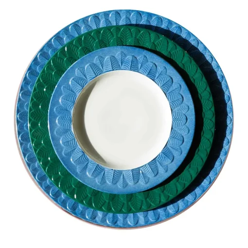 PIATTO PIANO PAVONE - BLU