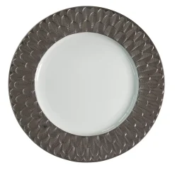 PIATTO PIANO PAVONE - MARRONE