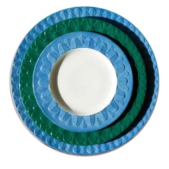 PIATTO PIANO PAVONE - VERDE