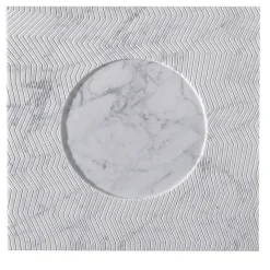 Piatto Q in marmo bianco di Carrara Firenze