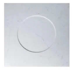 Piatto Q in marmo bianco di Carrara