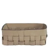 Piccola Cesta Bottega in Pelle Beige