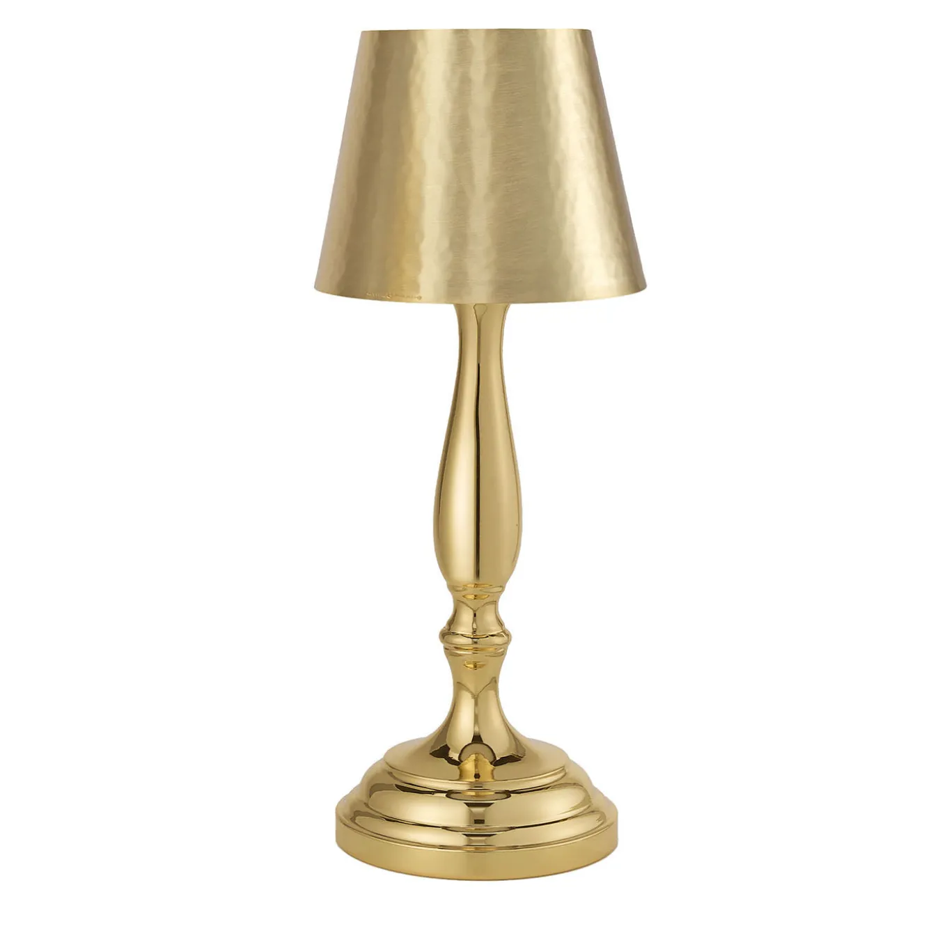 Piccola Lampada da Tavolo classic a LED Ricaricabile in oro satinato