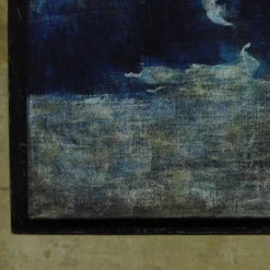 Pittura a globo blu e argento