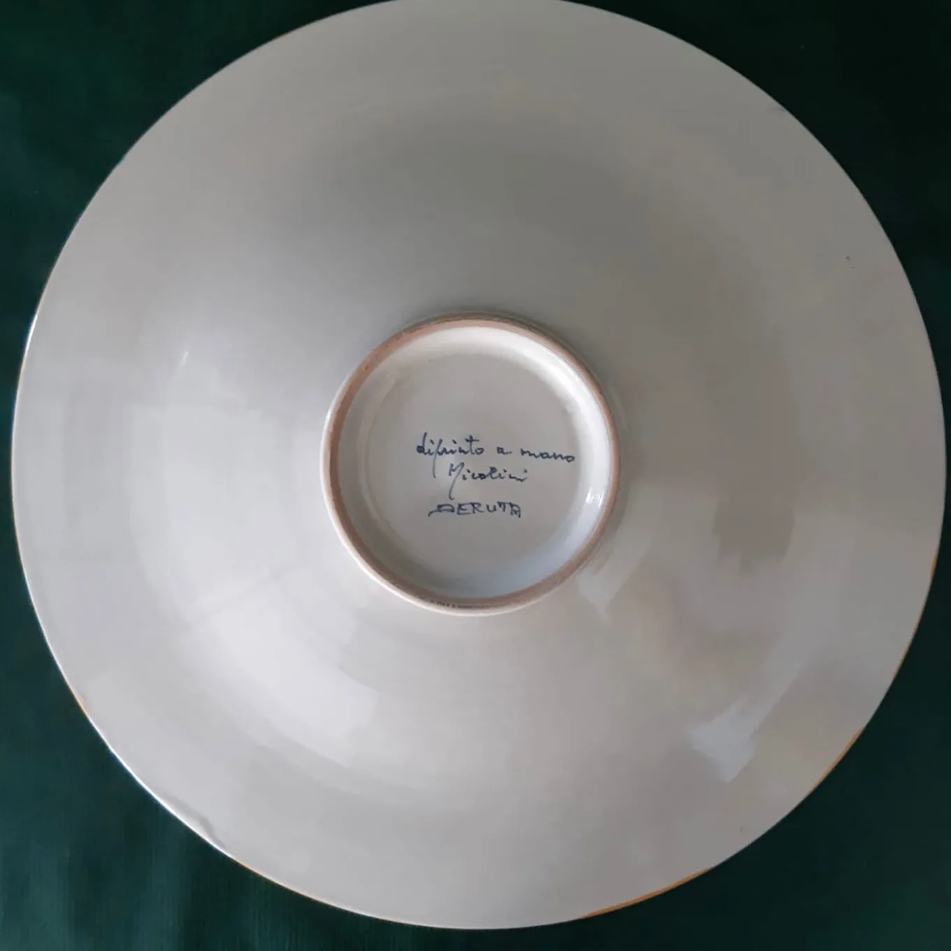 Piuma di pavone gialla ⌀ Piatto decorativo da 35 cm