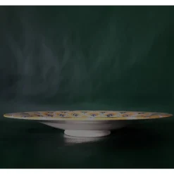 Piuma di pavone gialla ⌀ Piatto decorativo da 35 cm