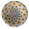 Piuma di pavone gialla ⌀ Piatto decorativo da 20 cm