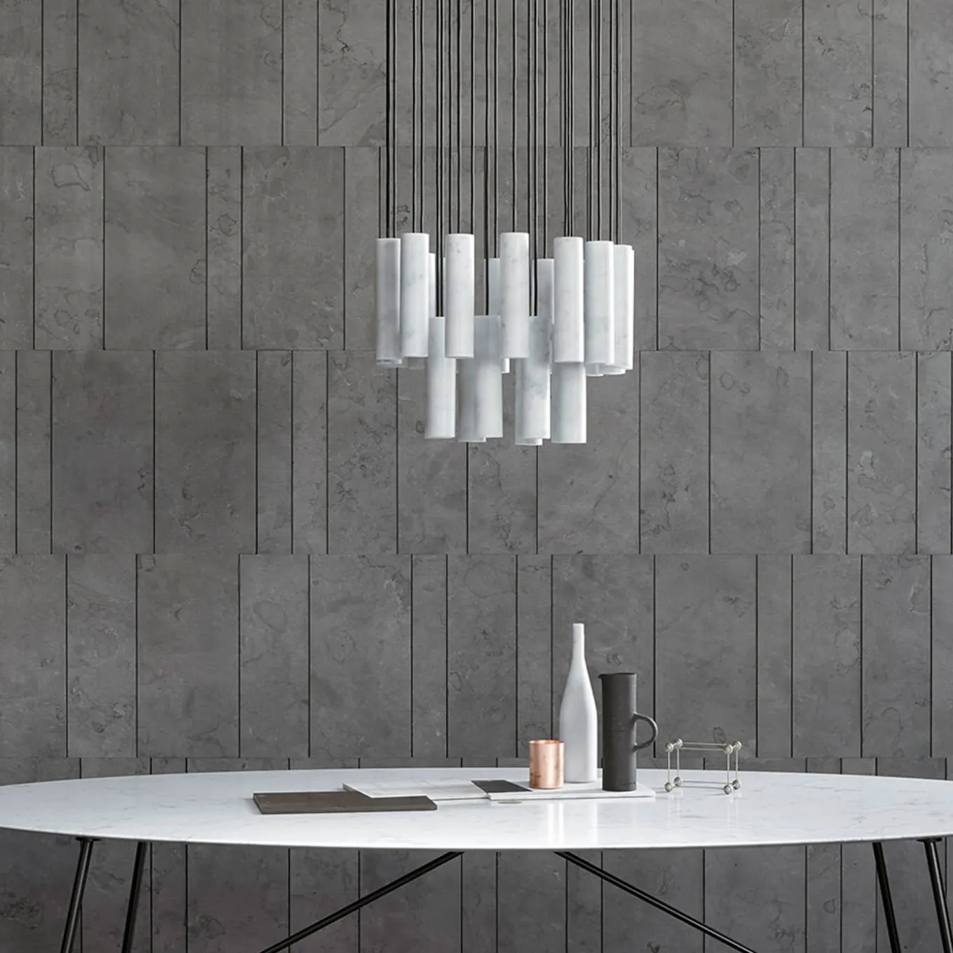 Plafoniera lampadario Silo di David Lopez Quincoces