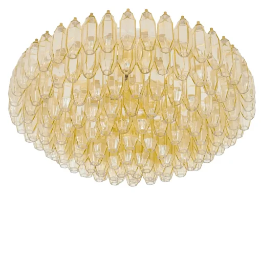 Plafoniera Prismatico 12 luci ambra