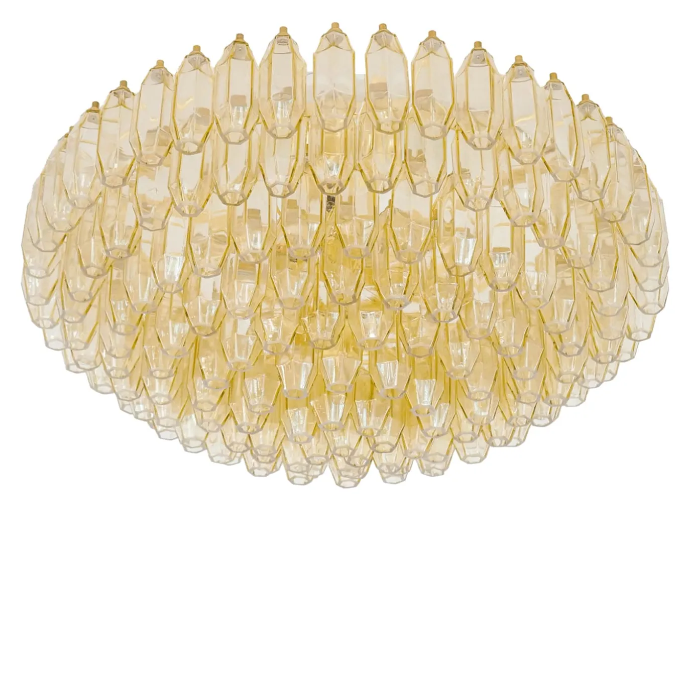 Plafoniera Prismatico 12 luci ambra
