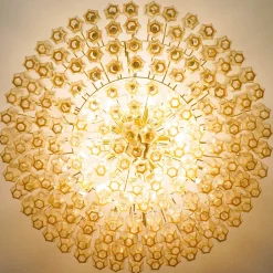 Plafoniera Prismatico 12 luci ambra