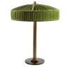 Poggibonsi Velvet Green Steel Table Lamp
