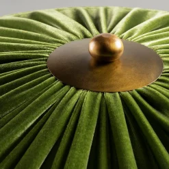Poggibonsi Velvet Green Steel Table Lamp