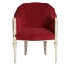 Poltrona classica bianca e bordeaux