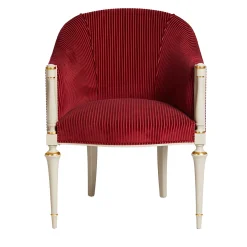 Poltrona classica bianca e bordeaux