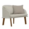 Poltrona Cleo Beige Accoya Wood Tub di Marco Acerbis