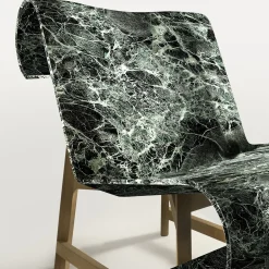 Poltrona Curl in Marmo Verde Alpi