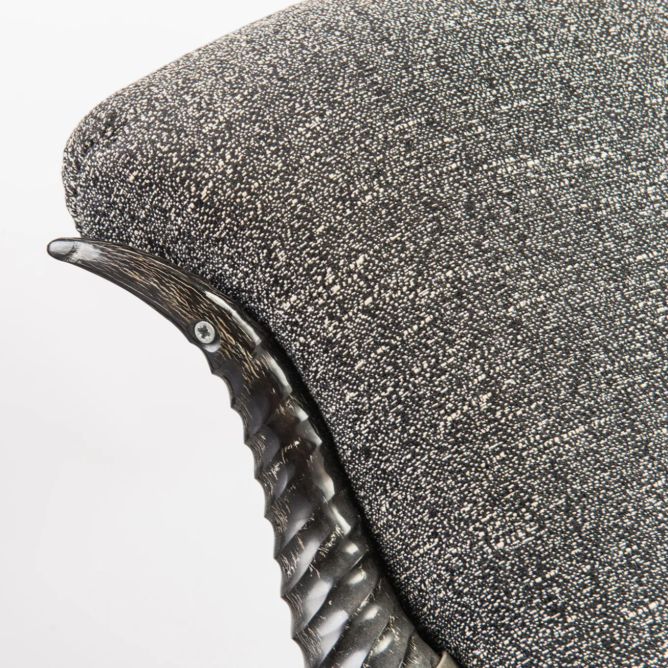 Poltrona Gazzella in tessuto grigio mélange