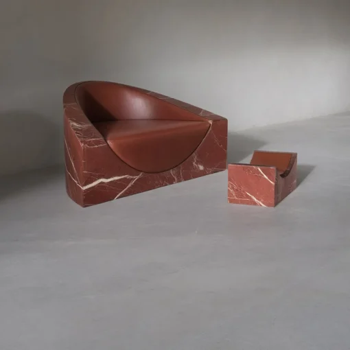 Poltrona Ægir in Marmo Rosso