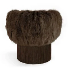 Poltrona girevole Pirouette marrone cioccolato