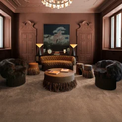 Poltrona girevole Pirouette marrone cioccolato