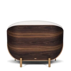 Poltrona Haimà in bouclé bianco