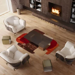 Poltrona Haimà in bouclé bianco