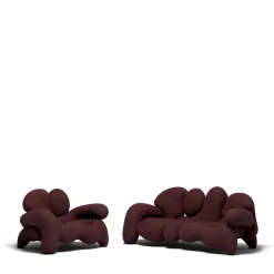 Poltrona Morphologica in Bouclé Marrone