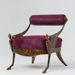 Poltrona Over pelle viola