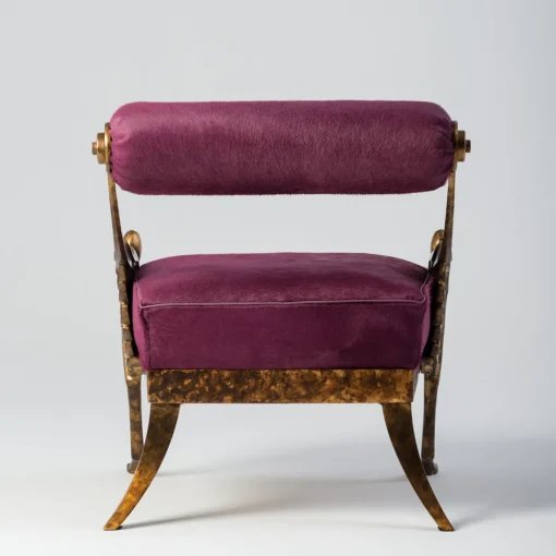 Poltrona Over pelle viola