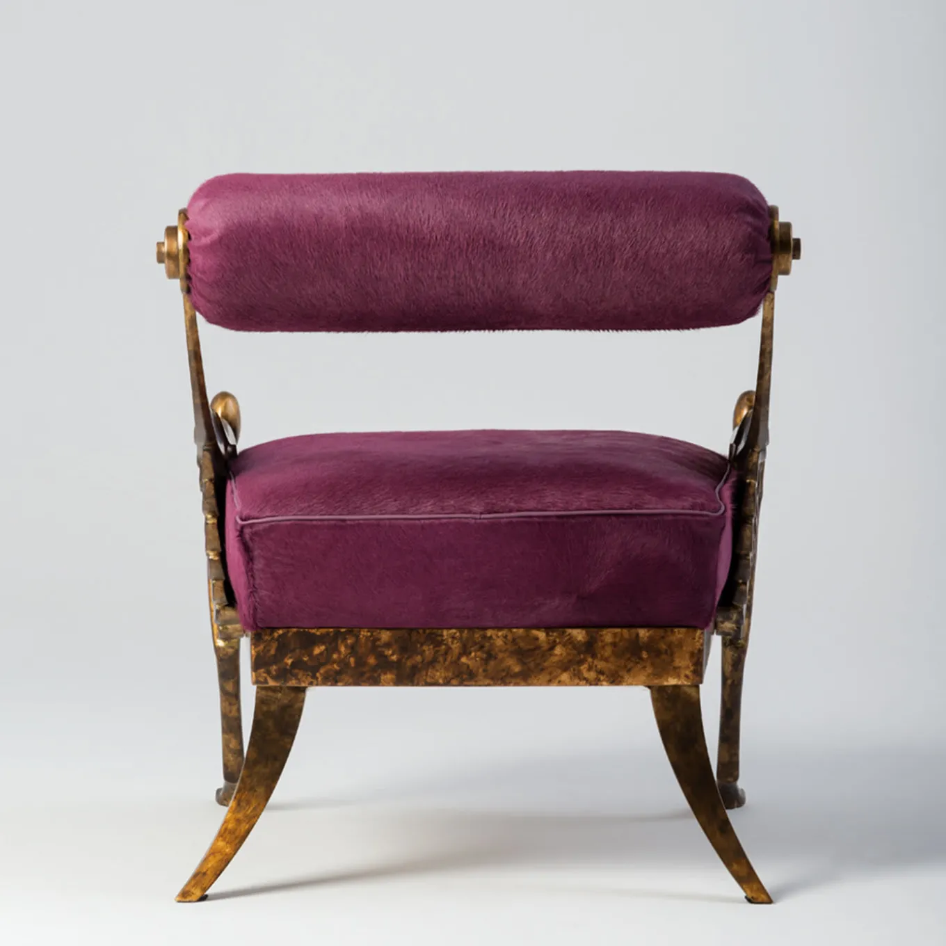 Poltrona Over pelle viola