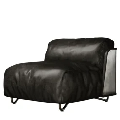 Poltrona Saint-Germain in pelle nera