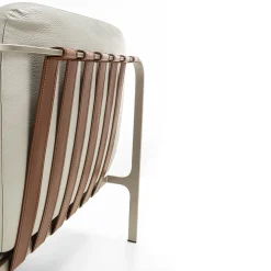 Poltrona Sydney in Pelle Bianca