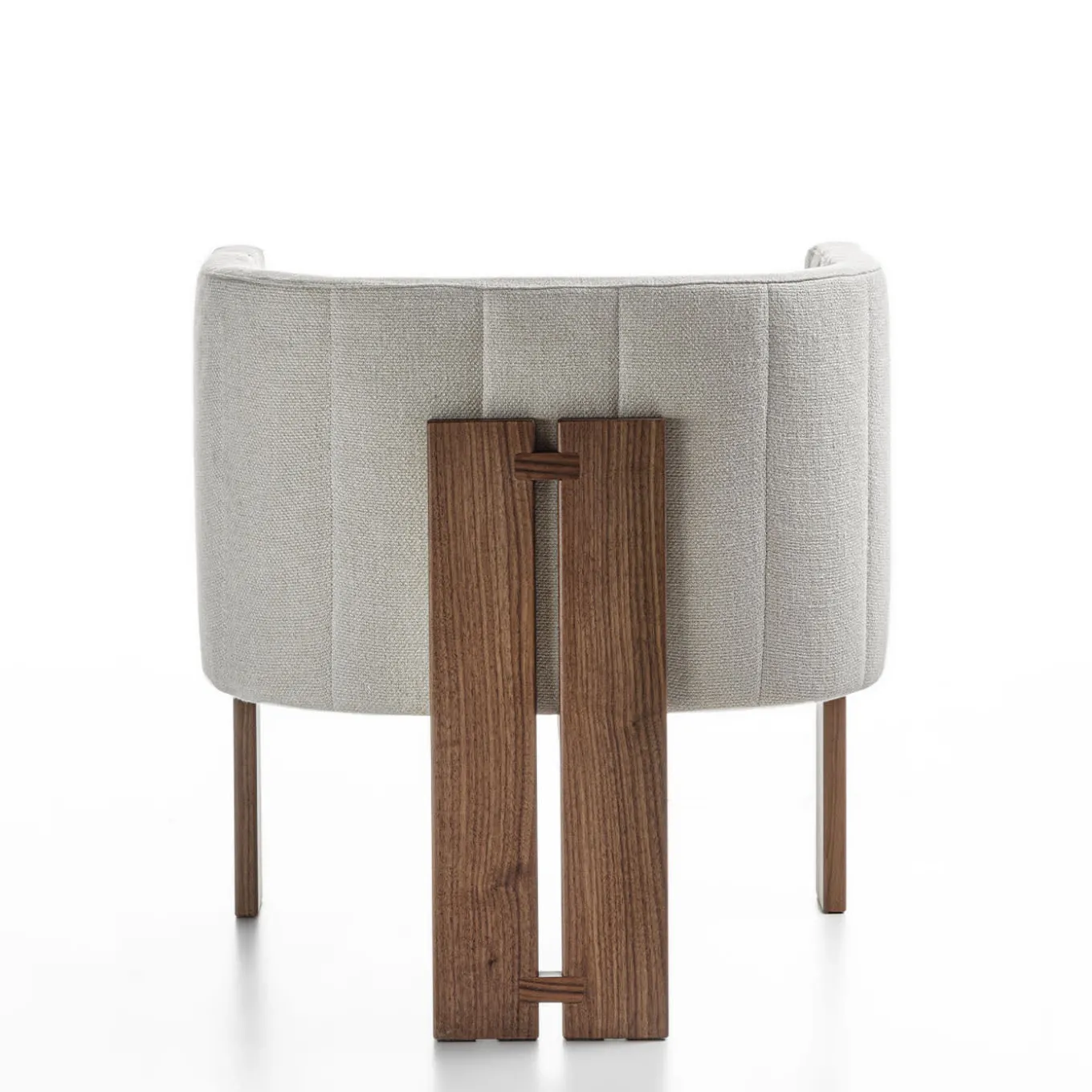 Poltrona Tofane bianco e noce