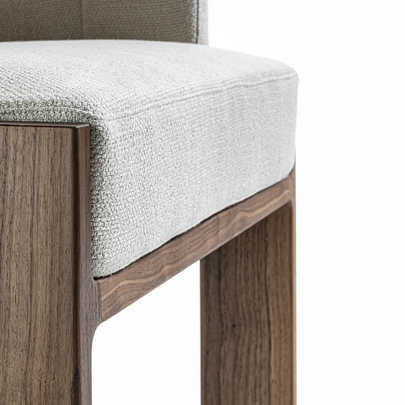 Poltrona Tofane bianco e noce