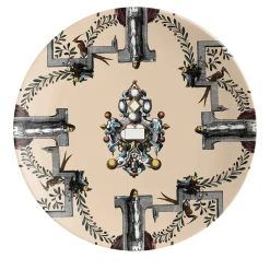 Pompei 2 piatti dessert in porcellana con disegno geometrico #2