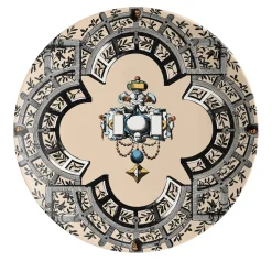 Pompei 2 piatti dessert in porcellana con disegno geometrico #5