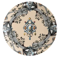 Pompei 2 piatti dessert in porcellana con disegno geometrico #4