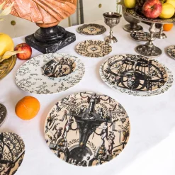 Pompei Piatto Piano in porcellana con disegno geometrico #4