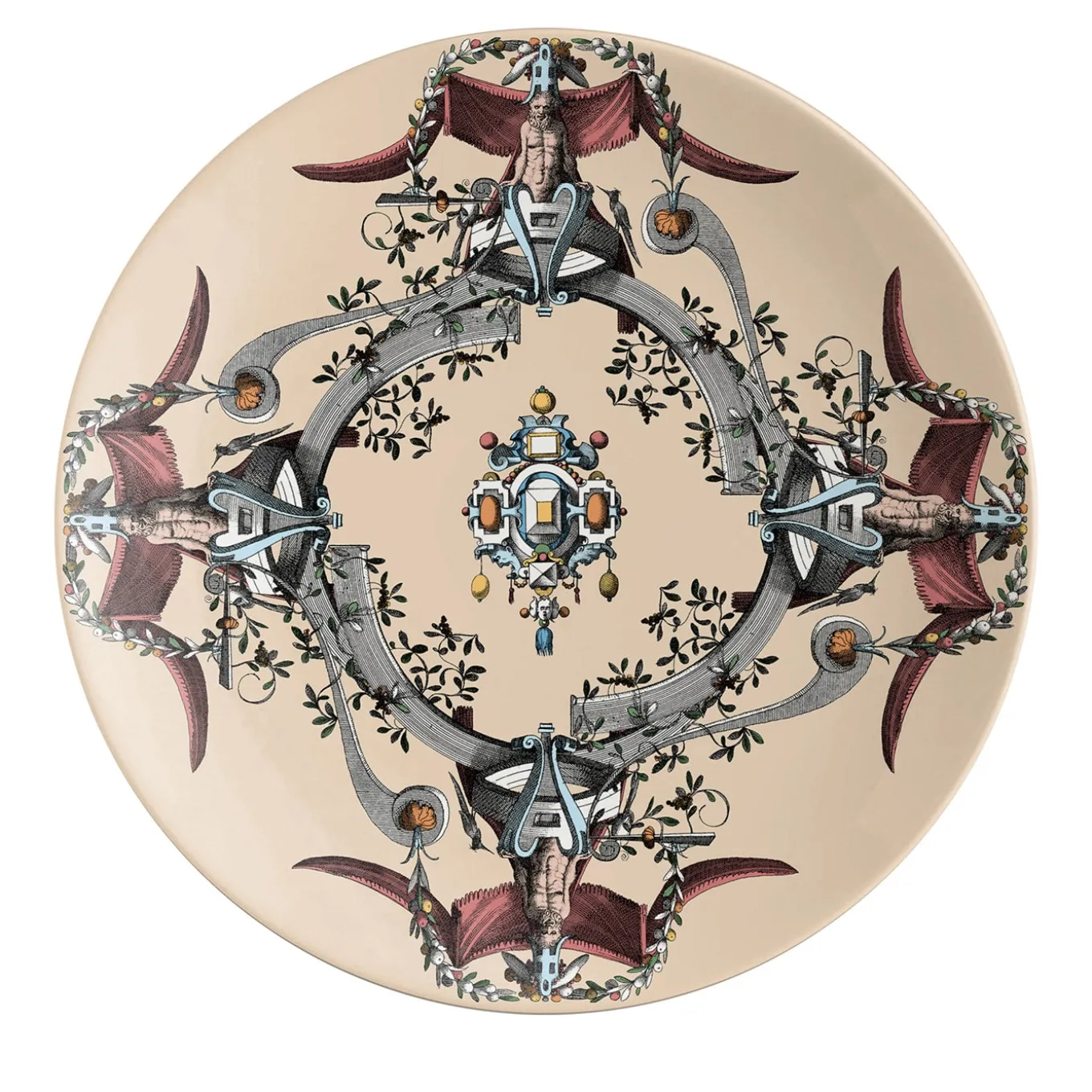 Pompei Piatto Piano in porcellana con disegno geometrico #2