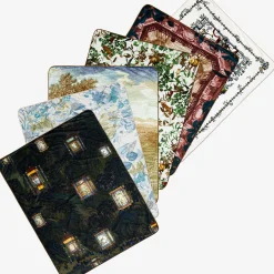 Pompei Plaid in velluto con disegno di grottesca